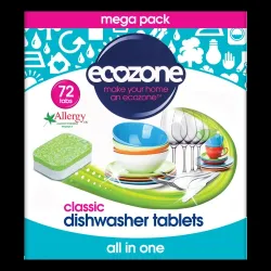 ECOZONE trauku mazg. maš. tabletes Classic 72 gab.