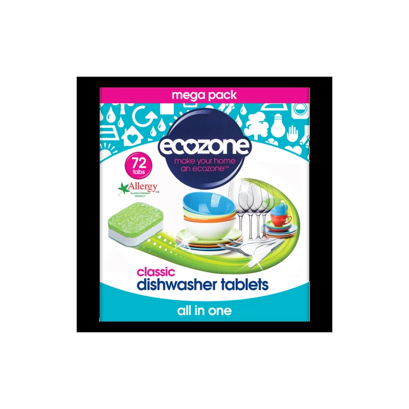 ECOZONE trauku mazg. maš. tabletes Classic 72 gab.