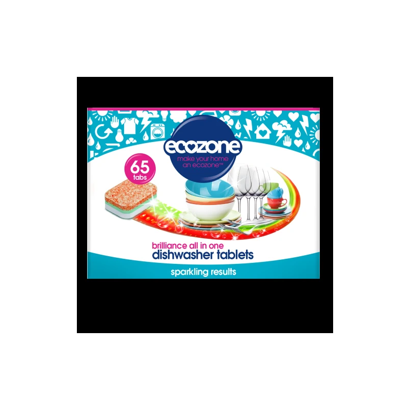 ECOZONE trauku mazg. maš. tabletes Brilliance 65 gab.