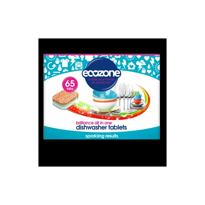 ECOZONE trauku mazg. maš. tabletes Brilliance 65 gab.