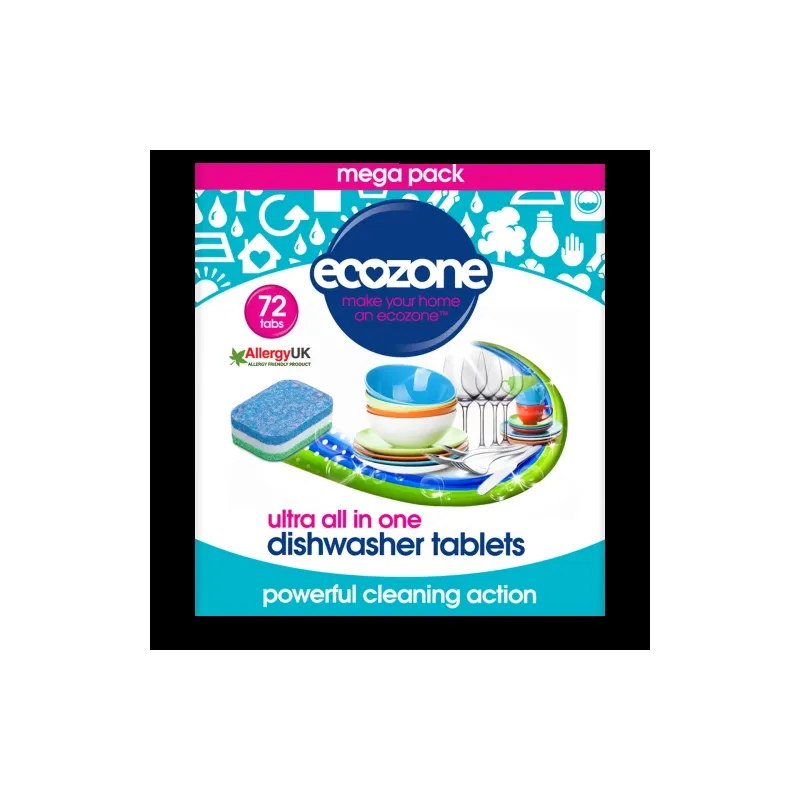 ECOZONE trauku mazgājamās mašīnas tabletes Ultra 72 gab.