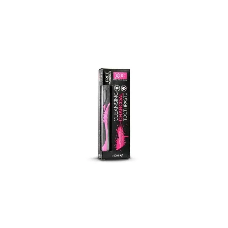 XPEL dantų pasta su aktyvuota anglimi 100ml + dantų šepetėlis