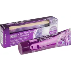 Отбеливающая зубная паста XOC Purple 100 мл + зубная щетка из бамбука
