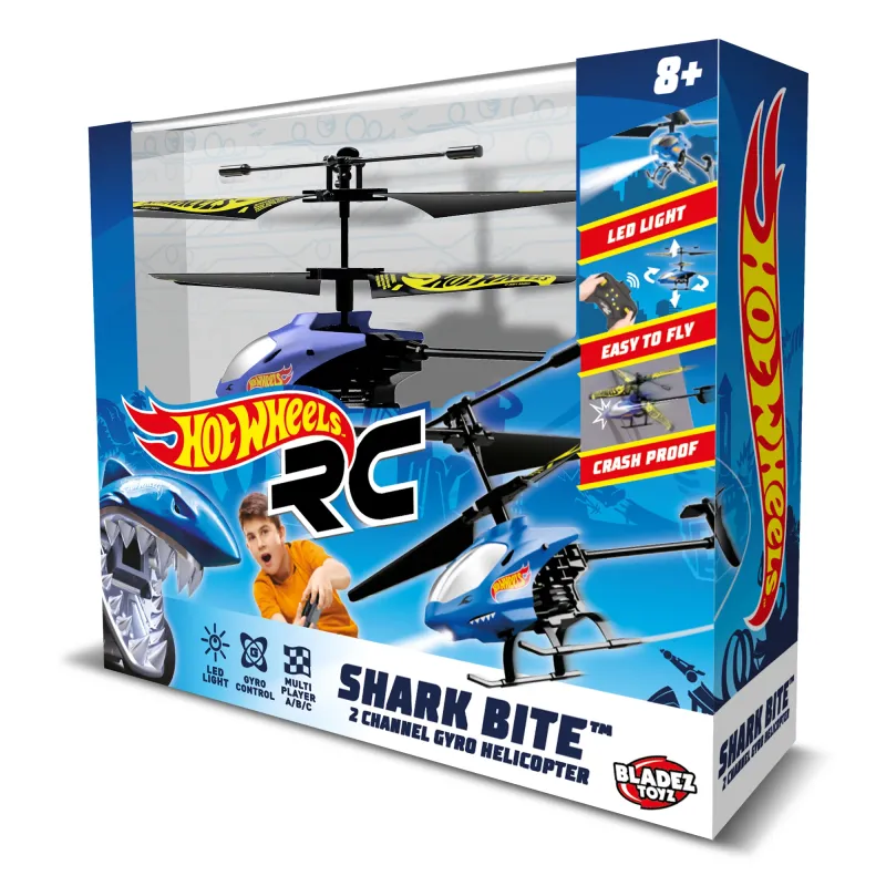HOT WHEELS RC sraigtasparnis SHARK BITE, 22 cm