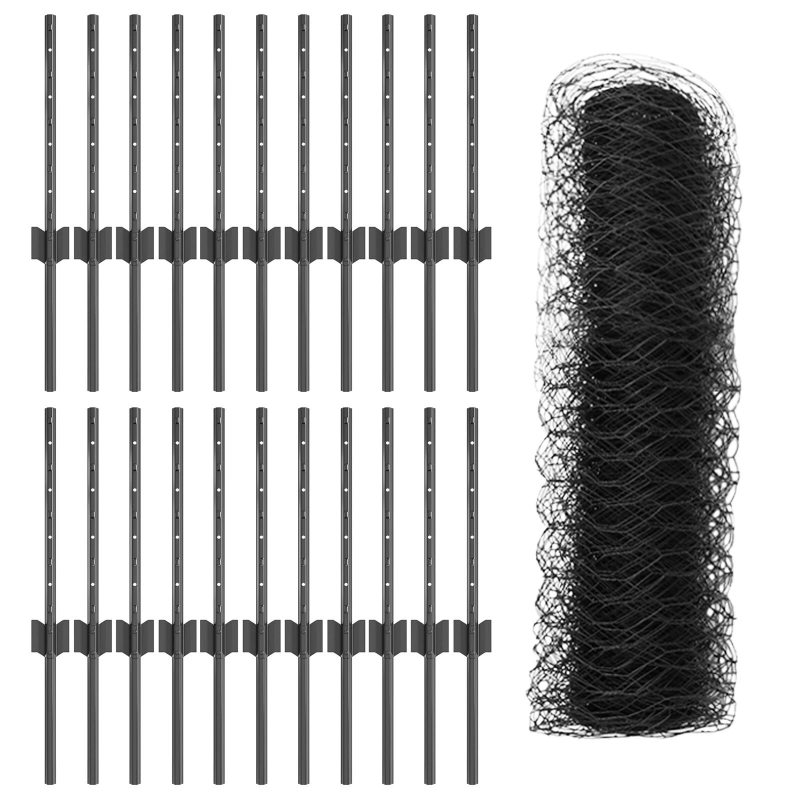 vidaXL Žogs ar stabu Pelēka 0,4 x 50 m Tērauds un PVC