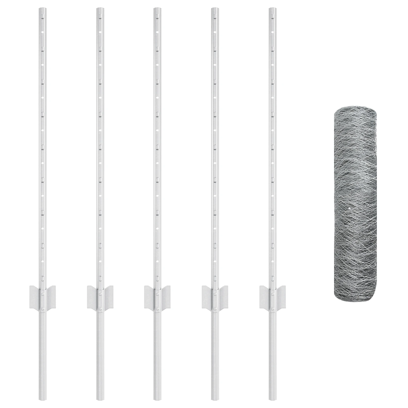 vidaXL Žogs ar stabu Sudraba 0,8 x 10 m Tērauds