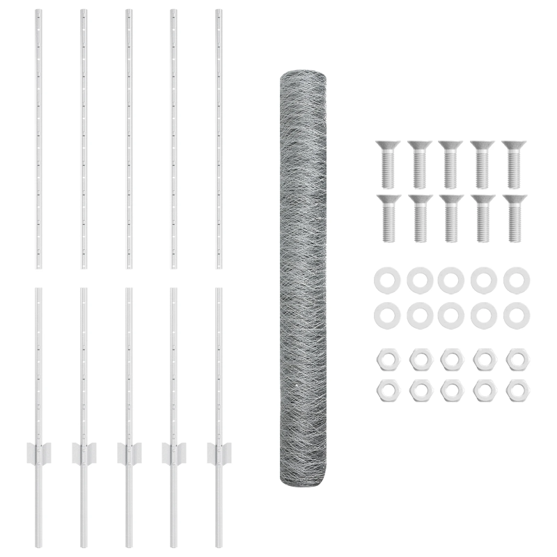 vidaXL Žogs ar stabu Sudraba 1,2 x 10 m Tērauds