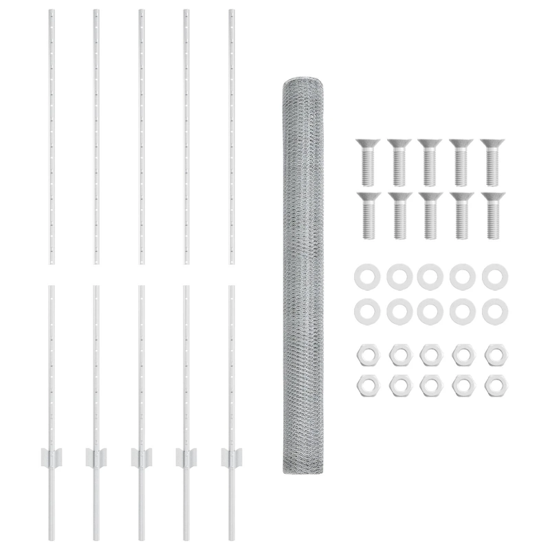 vidaXL Žogs ar stabu Sudraba 1,4 x 10 m Tērauds