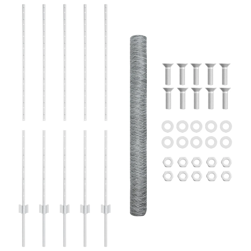 vidaXL Žogs ar stabu Sudraba 1,4 x 10 m Tērauds