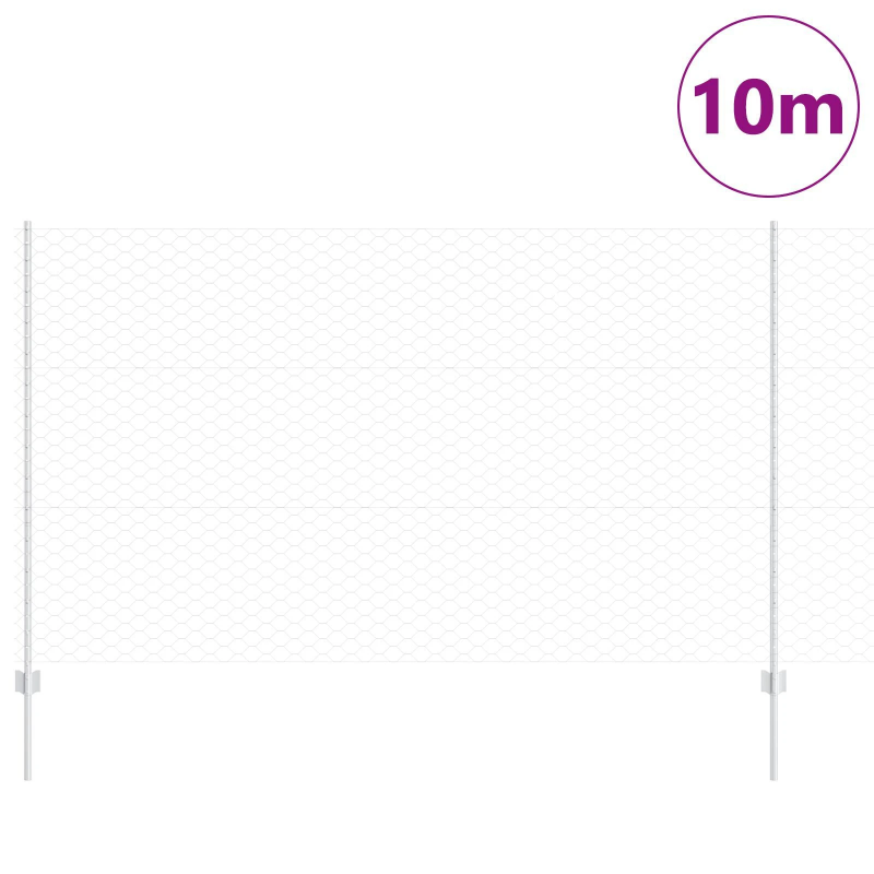 vidaXL Žogs ar stabu Sudraba 1,4 x 10 m Tērauds