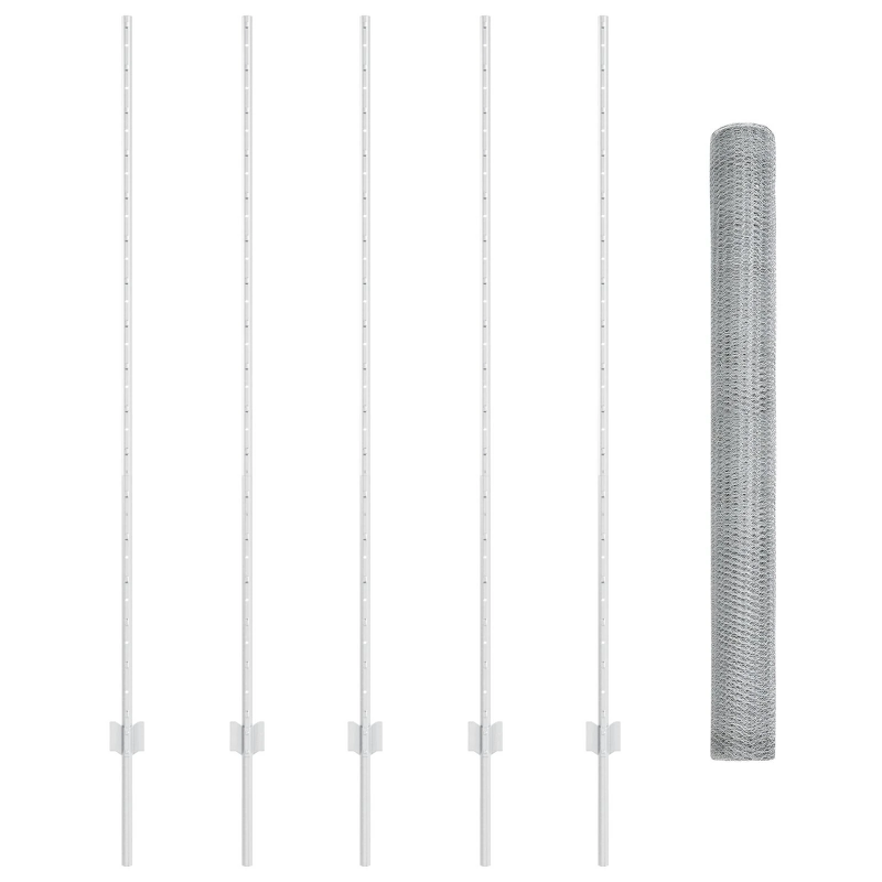 vidaXL Žogs ar stabu Sudraba 1,5 x 10 m Tērauds