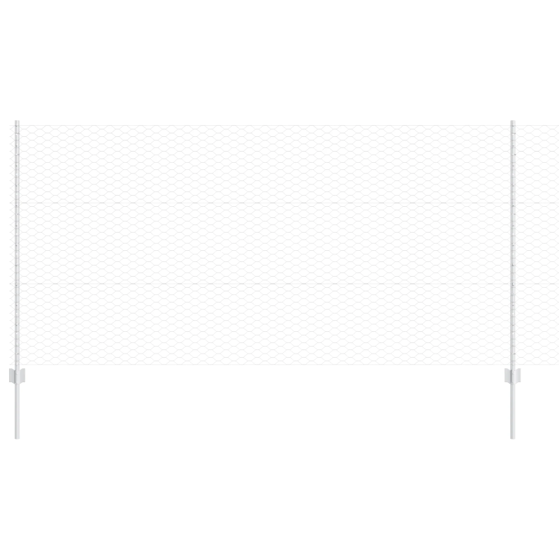 vidaXL Žogs ar stabu Sudraba 1,2 x 25 m Tērauds