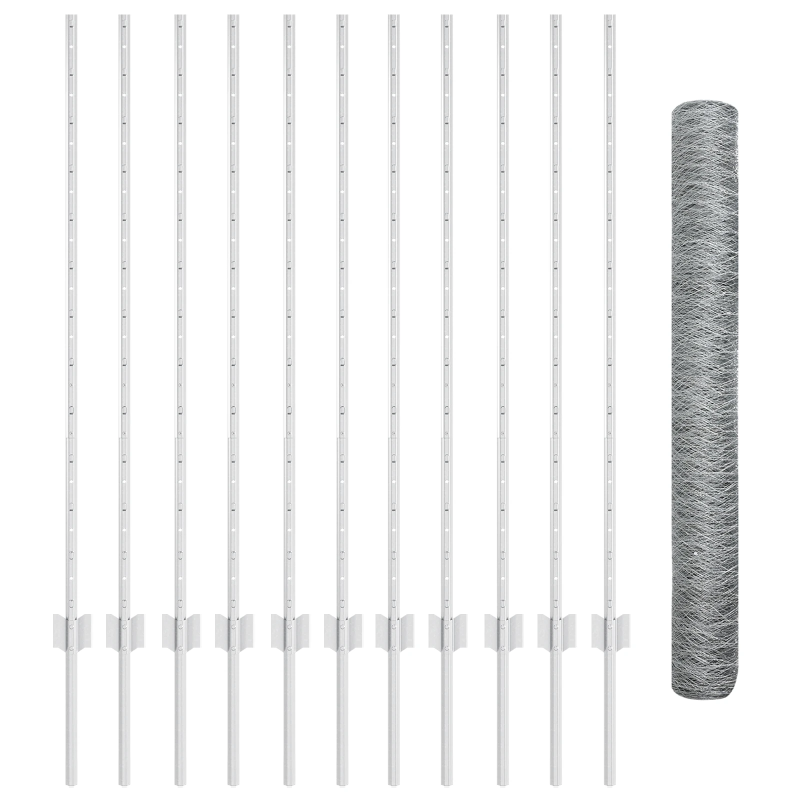 vidaXL Žogs ar stabu Sudraba 1,2 x 25 m Tērauds