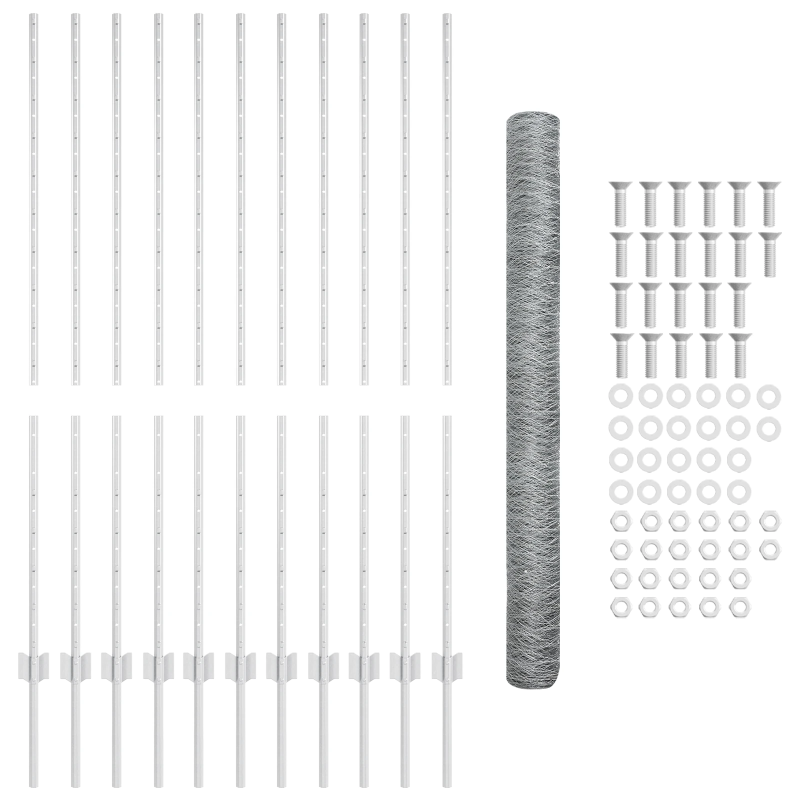 vidaXL Žogs ar stabu Sudraba 1,4 x 25 m Tērauds