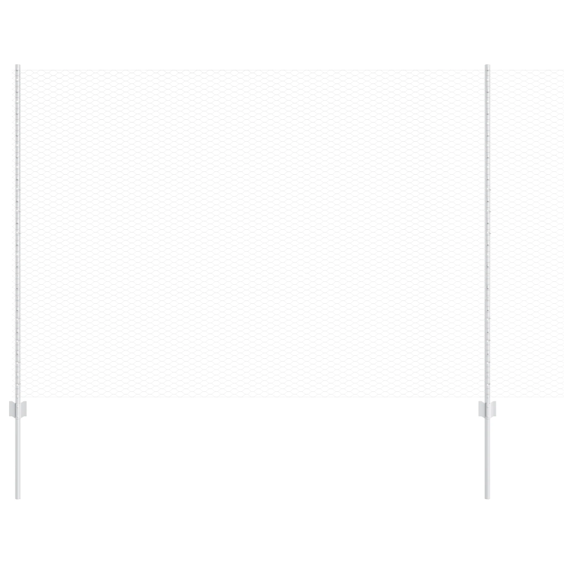 vidaXL Žogs ar stabu Sudraba 1,6 x 25 m Tērauds