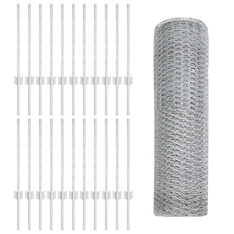 vidaXL Žogs ar stabu Sudraba 0,5 x 50 m Tērauds