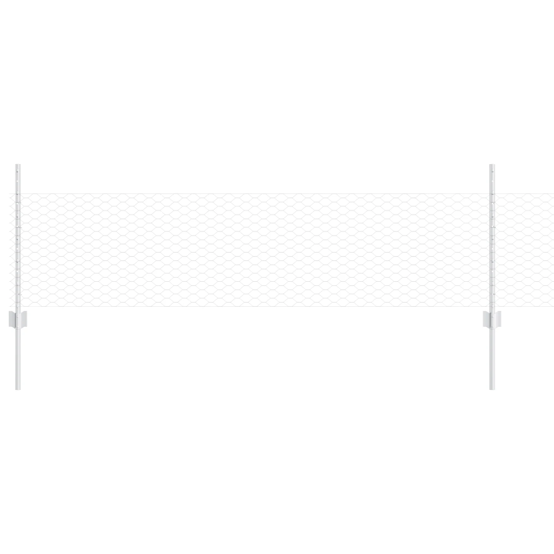 vidaXL Žogs ar stabu Sudraba 0,5 x 50 m Tērauds