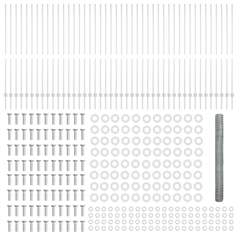 vidaXL Žogs ar stabu Sudraba 1,5 x 100 m Tērauds