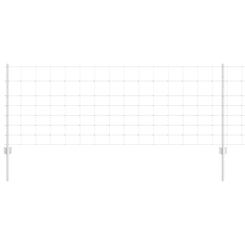 vidaXL Žogs ar stabu Sudraba 0,8 x 25 m Tērauds