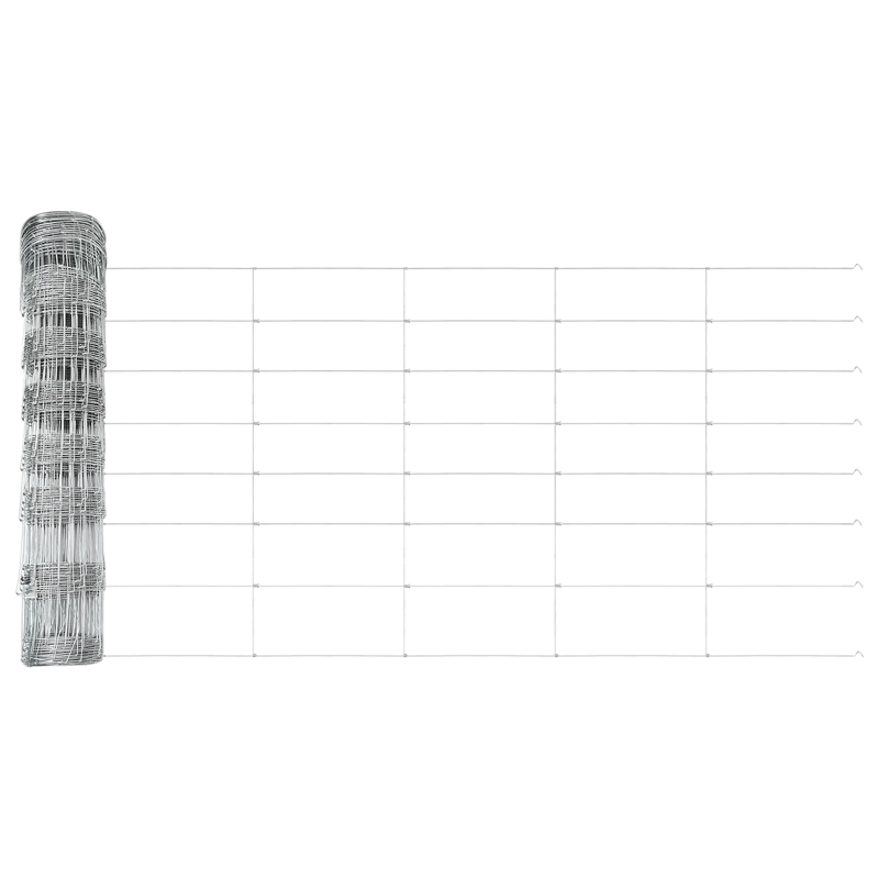 vidaXL Žogs ar stabu Sudraba 0,8 x 25 m Tērauds