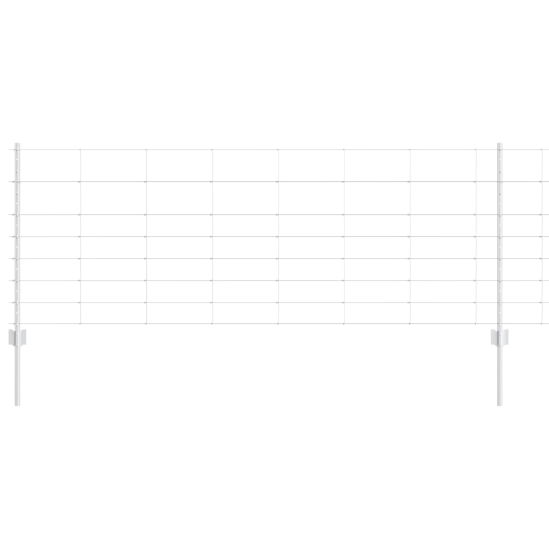 vidaXL Žogs ar stabu Sudraba 0,8 x 25 m Tērauds