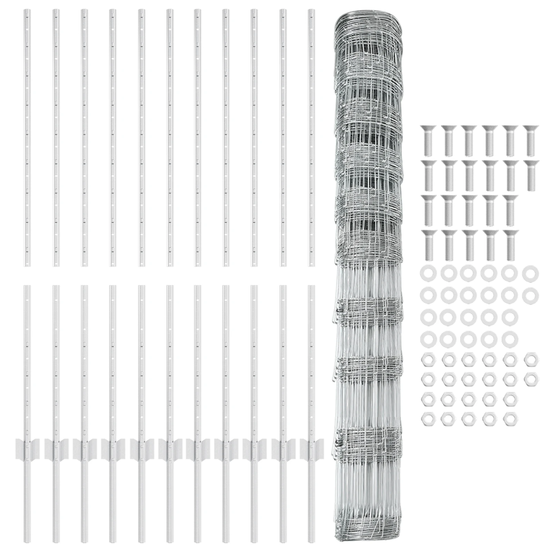 vidaXL Žogs ar stabu Sudraba 1,2 x 25 m Tērauds