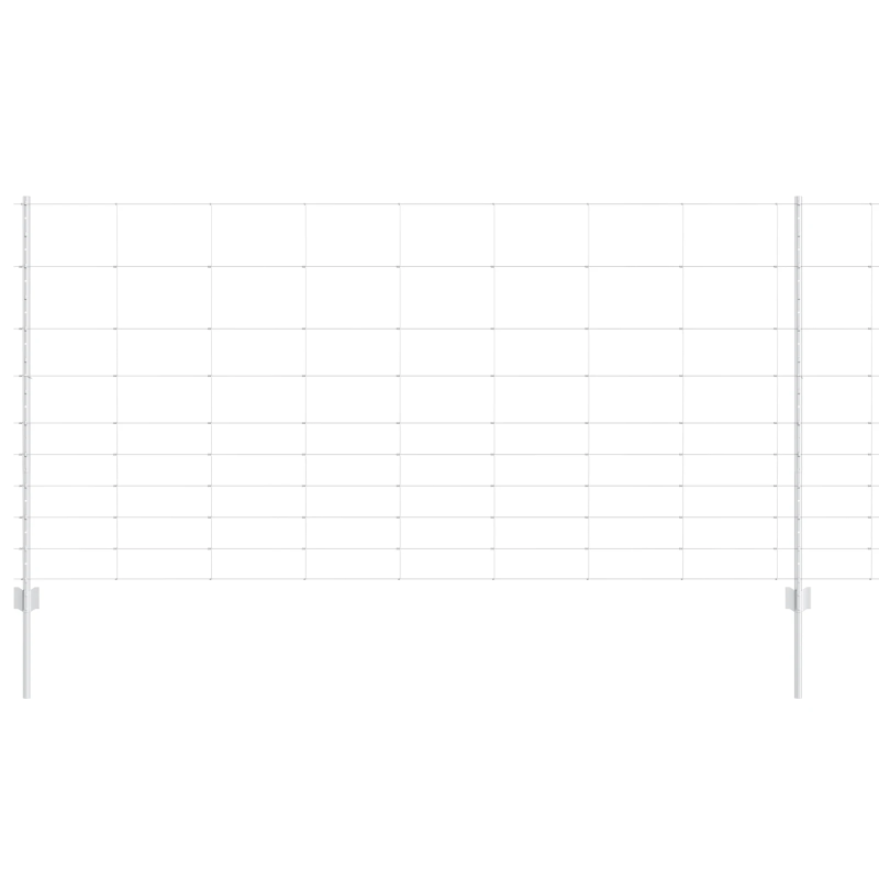 vidaXL Žogs ar stabu Sudraba 1,2 x 25 m Tērauds