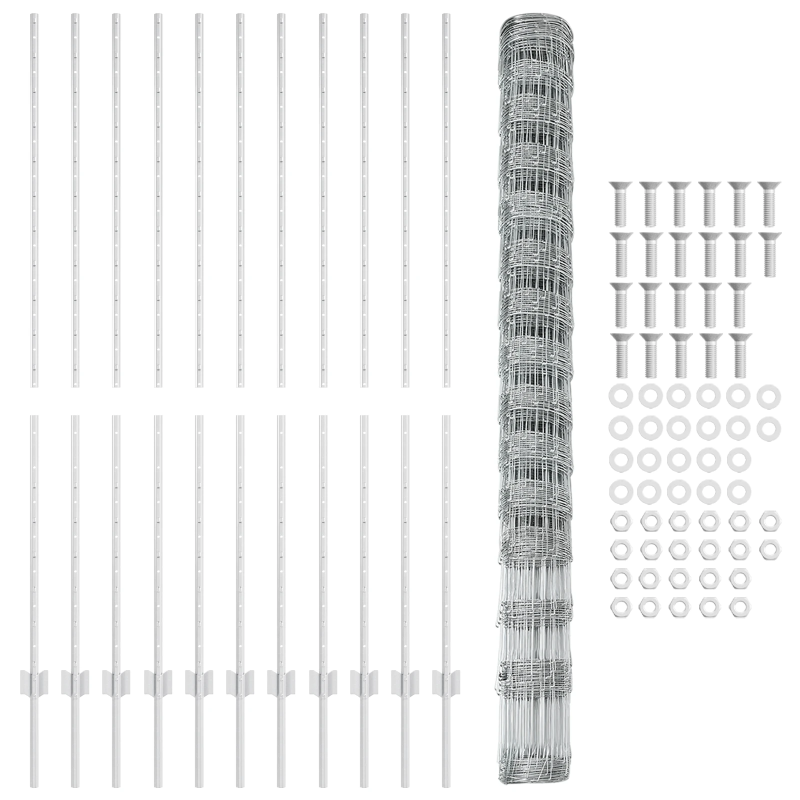 vidaXL Žogs ar stabu Sudraba 1,6 x 25 m Tērauds