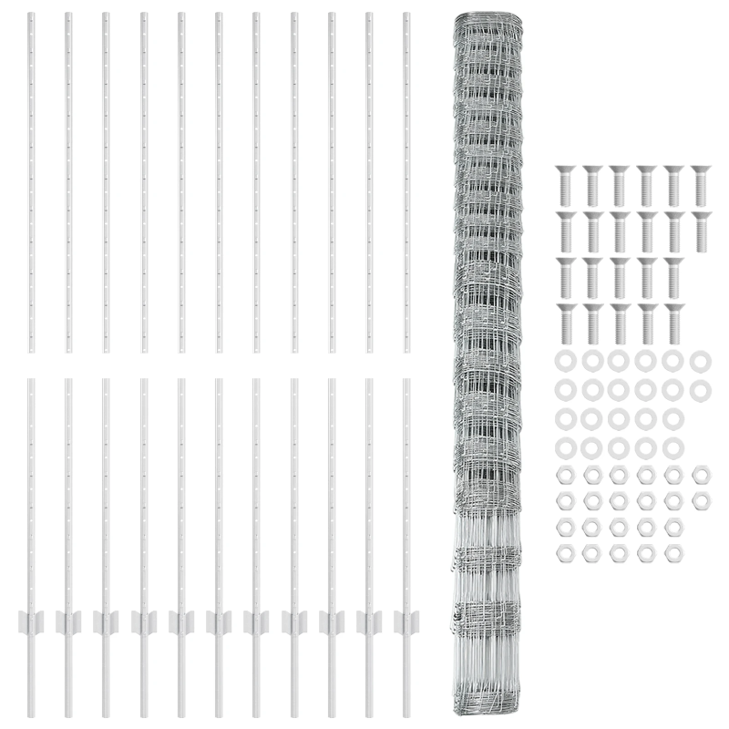 vidaXL Žogs ar stabu Sudraba 1,6 x 25 m Tērauds