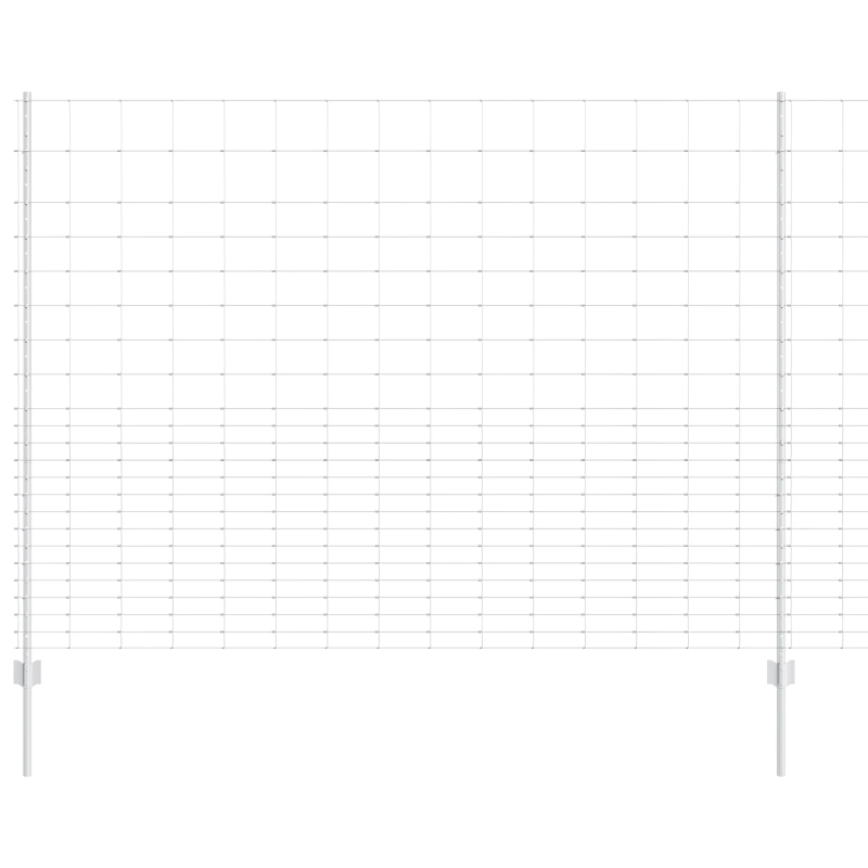 vidaXL Žogs ar stabu Sudraba 1,6 x 25 m Tērauds