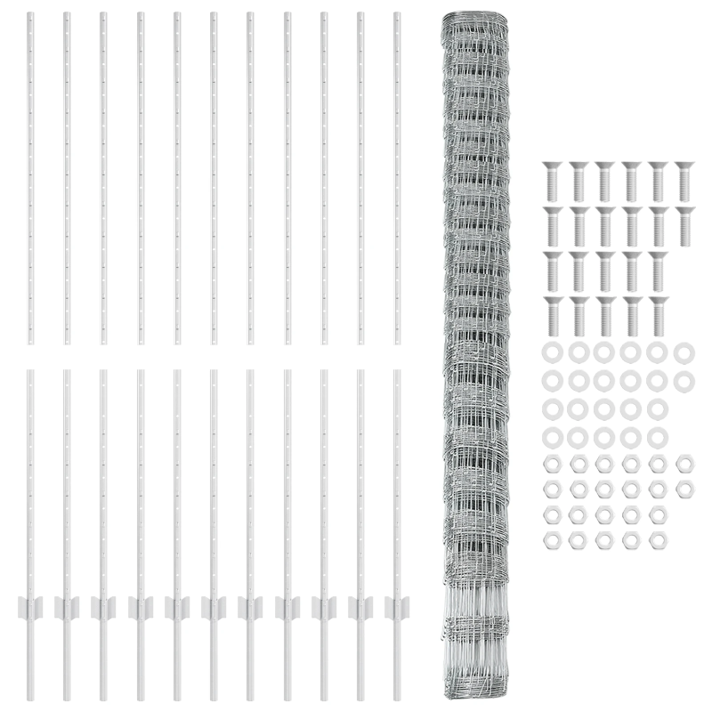 vidaXL Žogs ar stabu Sudraba 1,6 x 25 m Tērauds