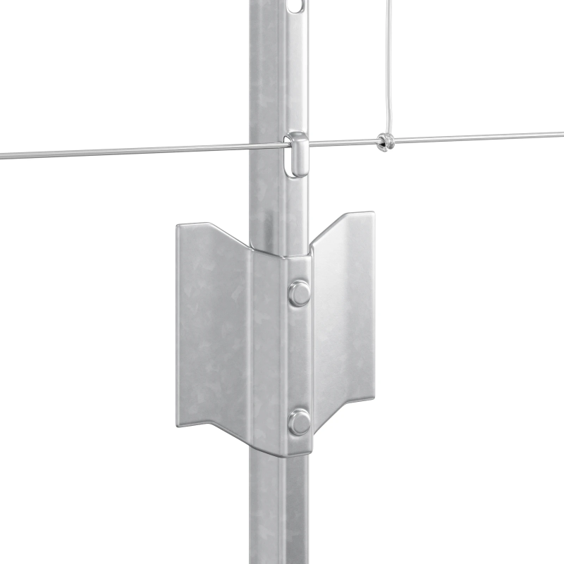 vidaXL Žogs ar stabu Sudraba 0,8 x 50 m Tērauds