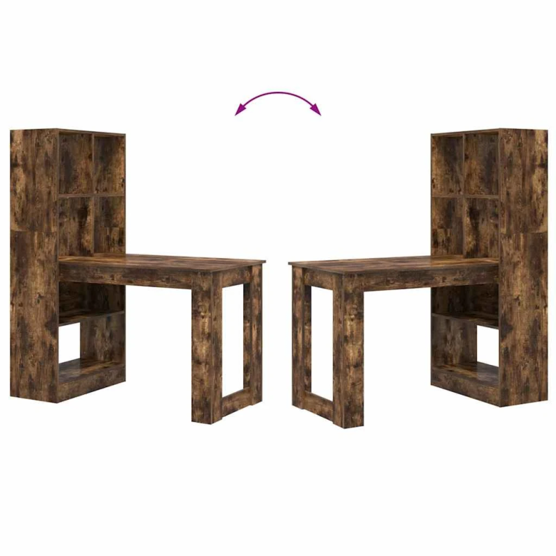 vidaXL Galds Dūmaka ozols 122 x 67 x 145 cm Inženierijas koks