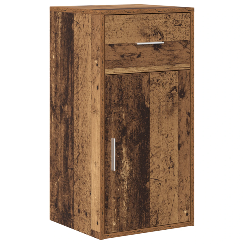 vidaXL Stūra rakstāmgalds ar atvilktni Vecs koks 102 x 88 x 75 cm