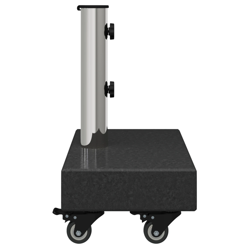 vidaXL Saulessarga pamatne Melna 45 x 25 x 45 cm Granīts