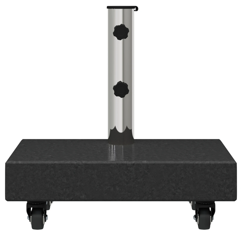 vidaXL Saulessarga pamatne Melna 45 x 25 x 45 cm Granīts