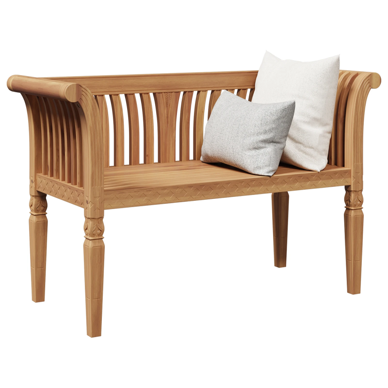 vidaXL sols Brūna 127,5 x 52 x 80 cm Masīvs tīkkoks