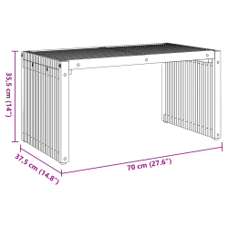 vidaXL Dārza blakus galds Brūna 70 x 37,5 x 35,5 cm Ciets tekša koks