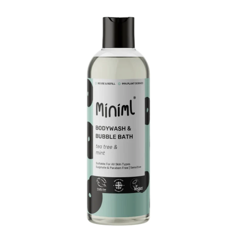 MINIML dušas želeja un vannas putas ar tējas koka un piparmētru aromātu 500ml