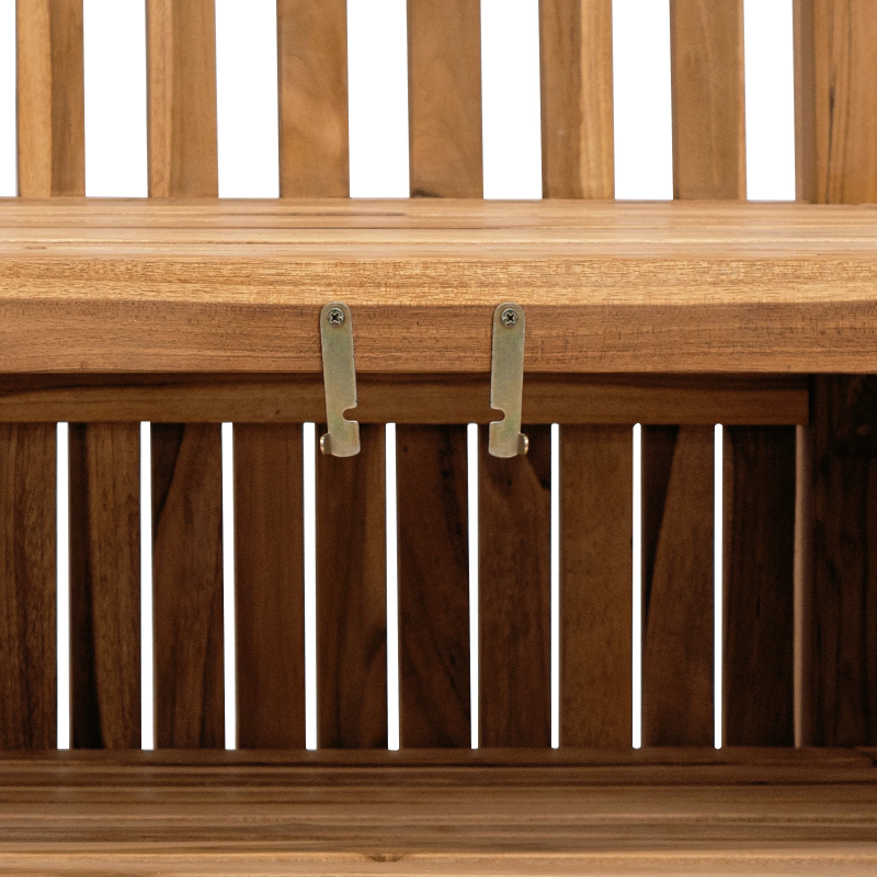 vidaXL sols ar uzglabāšanu Brūna 228 x 60 x 90 cm Ciets tekša koks