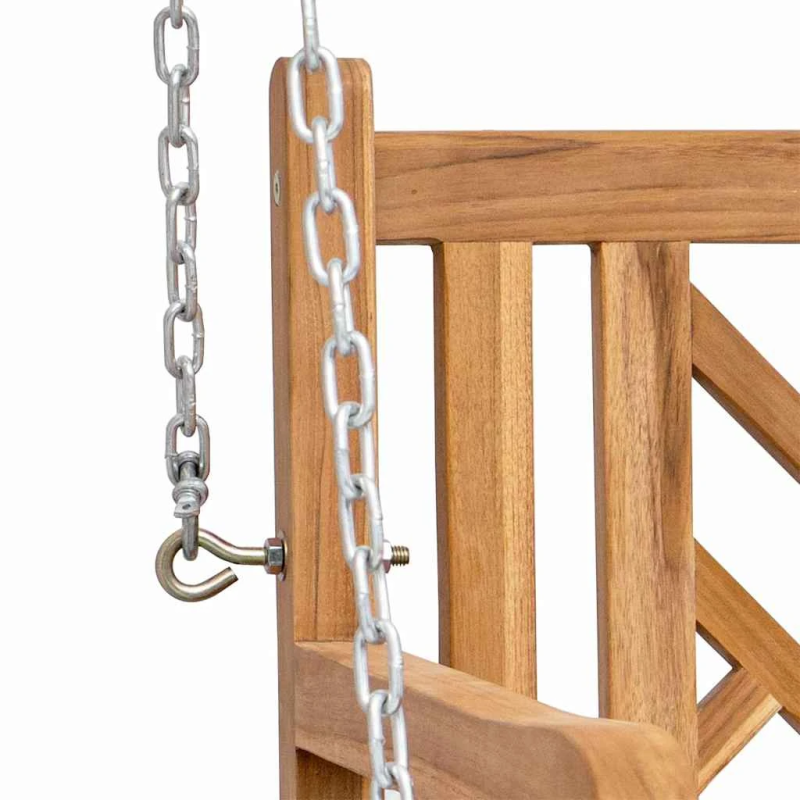 vidaXL Šūpoļu sols Brūna 114 x 60 x 64 cm Ciets tekša koks