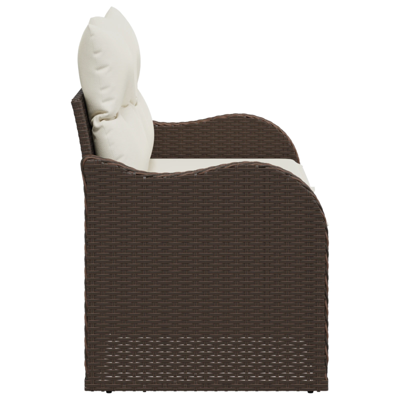 vidaXL Dārza dīvāns Brūna 121 x 62 x 69cm poliratāns