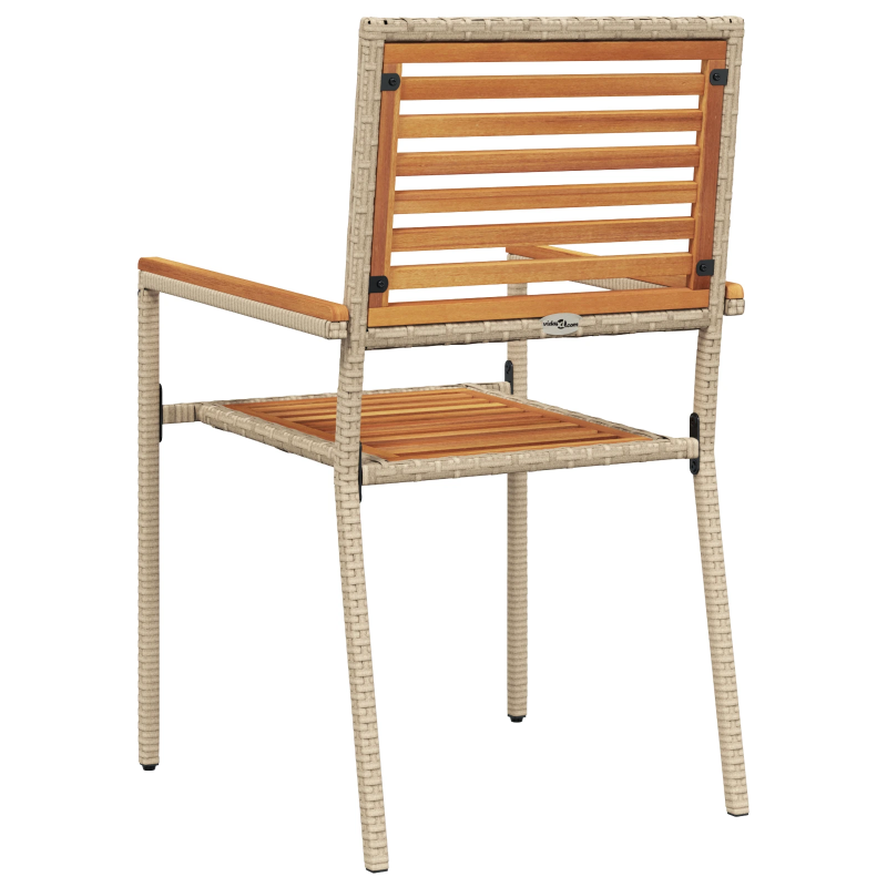 vidaXL Dārza saliekamās krēsli 2 pcs Brūna un bēša