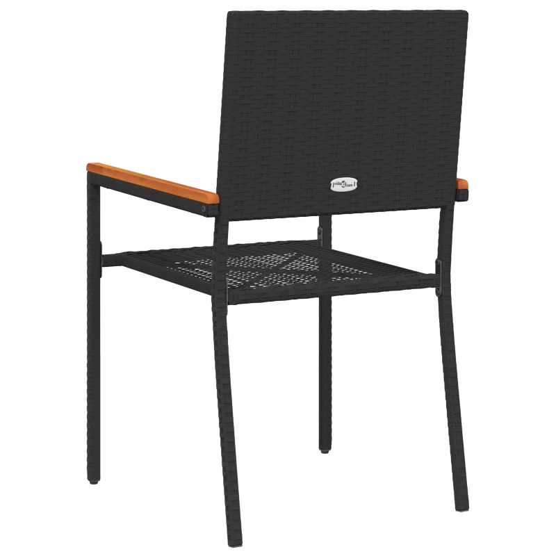 vidaXL Dārza saliekamās krēsli 2 pcs Melns un brūns