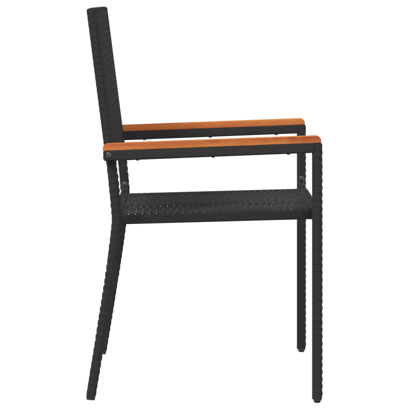 vidaXL Dārza saliekamās krēsli 2 pcs Melns un brūns