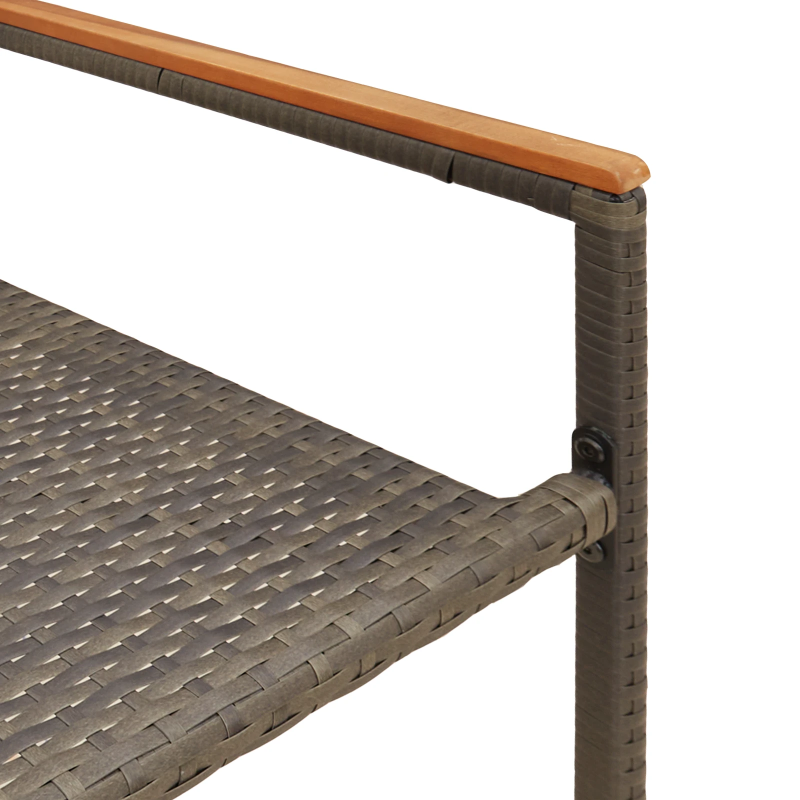 vidaXL Dārza saliekamās krēsli 2 pcs Pelēks un brūns