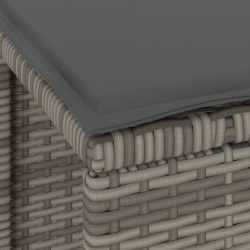 vidaXL Dārza ēdamgalds Pelēka poliratāns