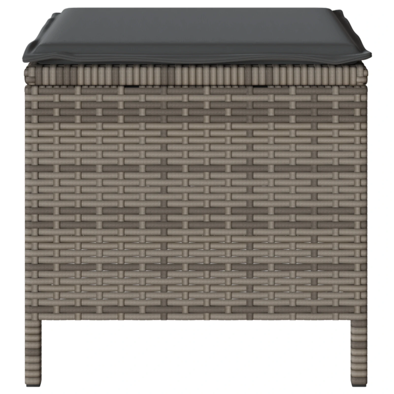 vidaXL Dārza ēdamgalds Pelēka poliratāns