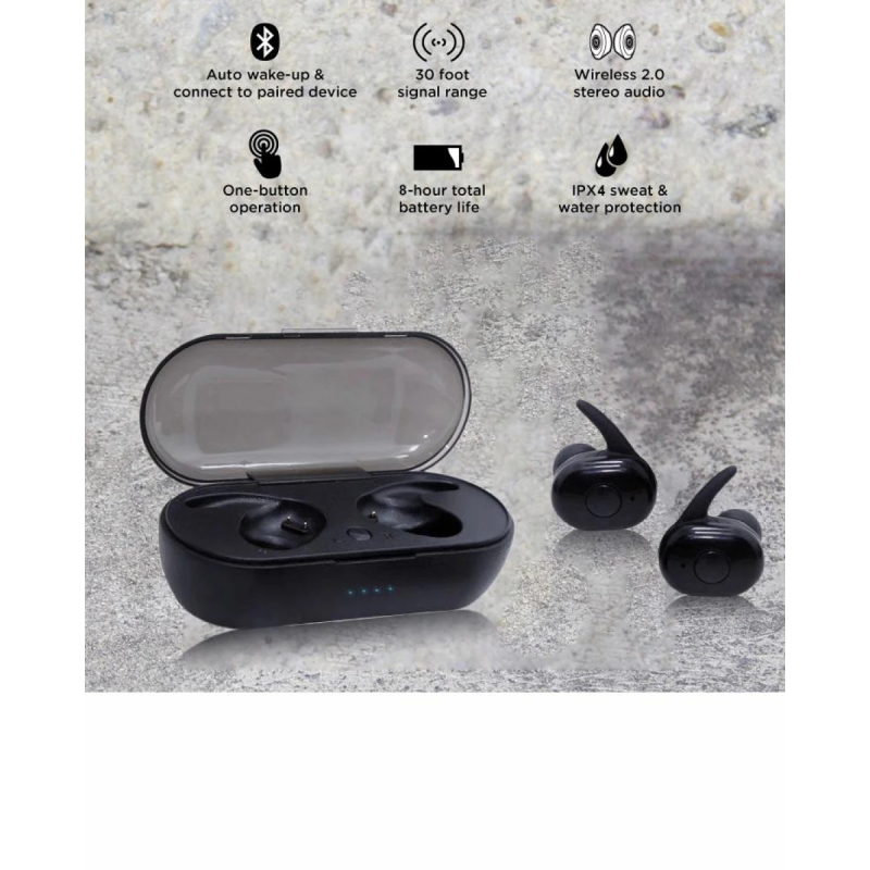 V.Silencer Ture Wireless Earbuds Black-Red