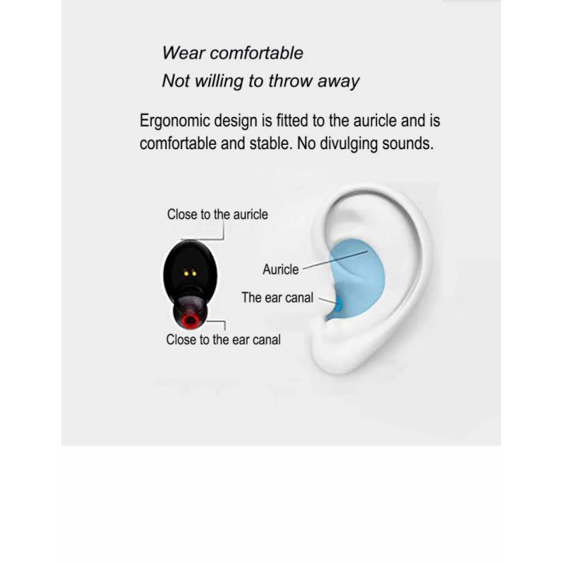 V.Silencer Ture Wireless Earbuds Black-Red